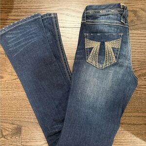 Seven7 Dark Blue Boot Cut Jeans